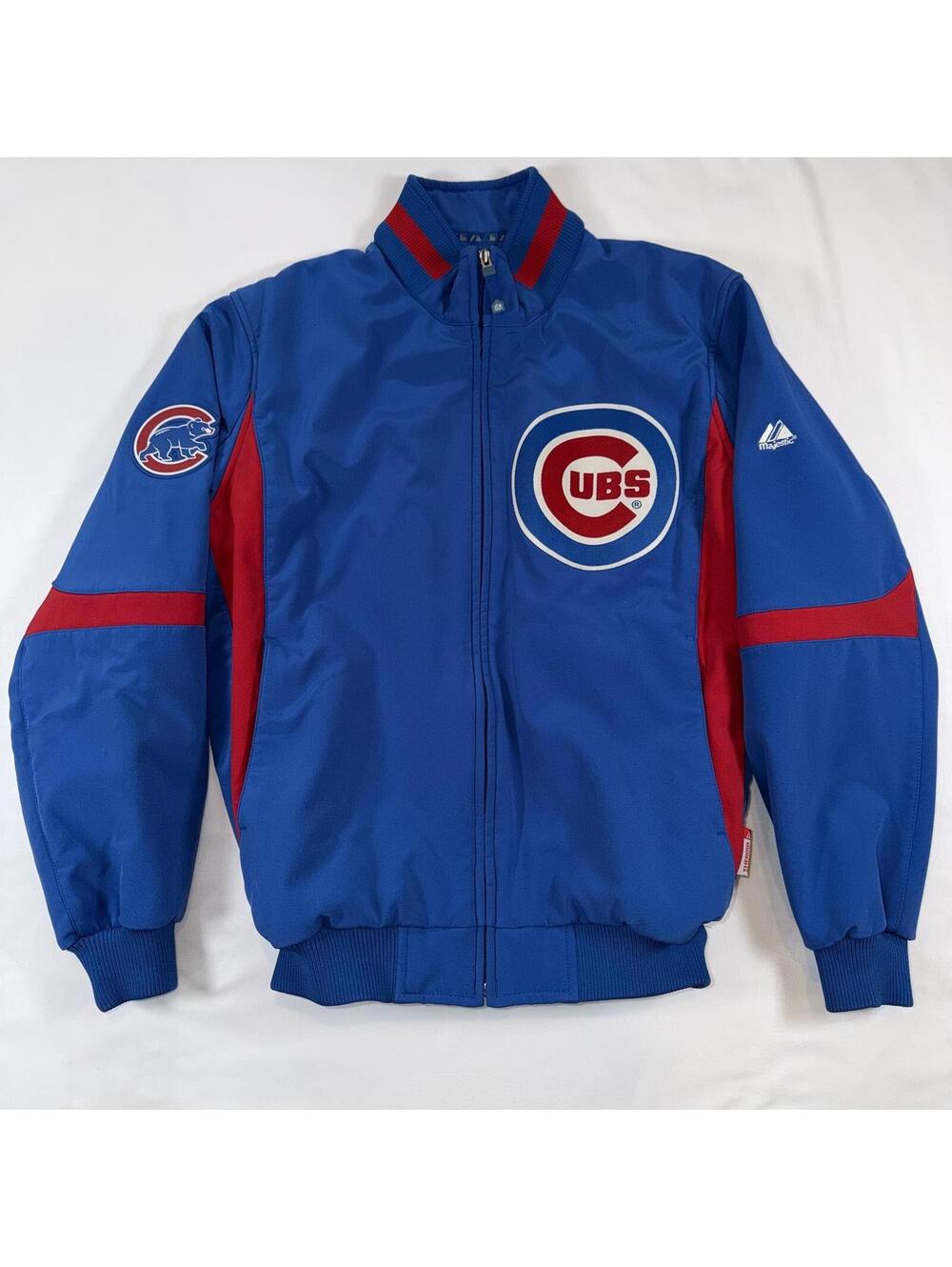 Y2K Chicago Cubs Majestic Authentic Collection Therma Base Jacket - L